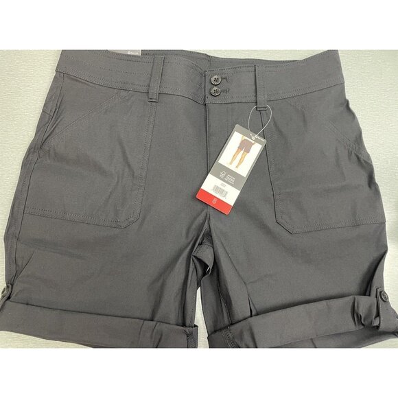 Eddie Bauer Ladies' Cargo Shorts Black Size 8 Pocket With Zipper Lightweight - Picture 11 of 14